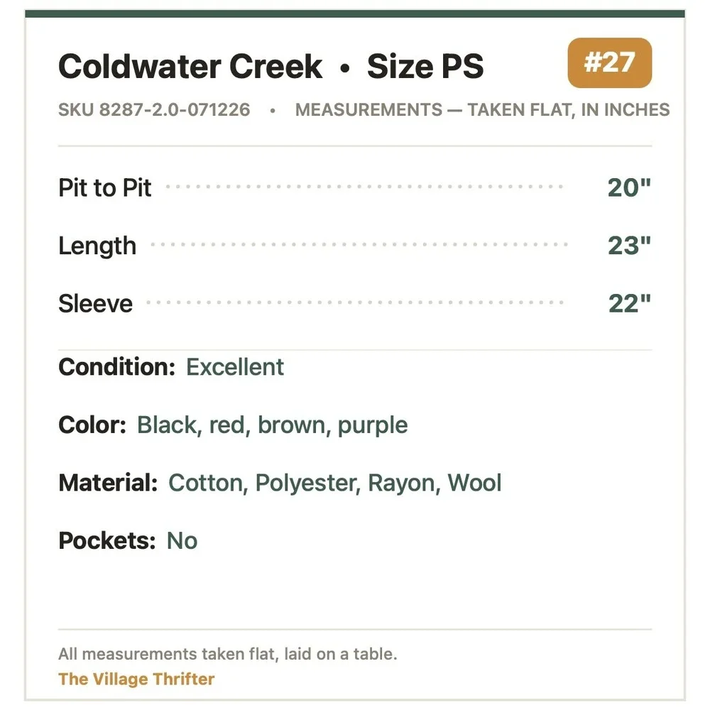 Coldwater Creek artistic patchwork